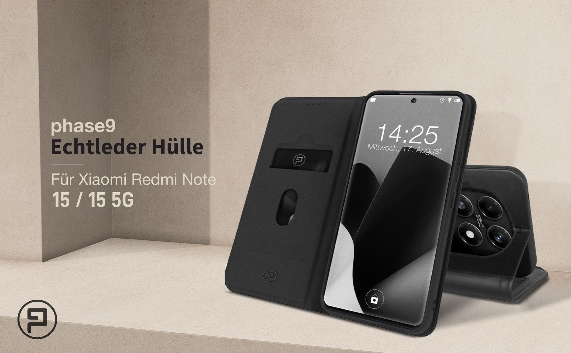 Echtleder Handyhülle für das Xiaomi Redmi Note 15 / 15 5G