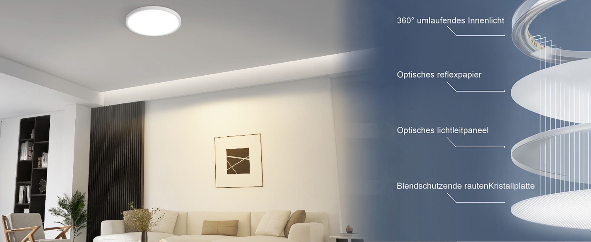 ZMH Deckenlampe LED Deckenleuchte Flach Schlafzimmerlampe 18CM Badezimmerlampe 15W Küchenlampe Schlafzimmer weiß Deckenbeleuchtung Flurlampe Decke Badlampe 4000K für Küche Flur