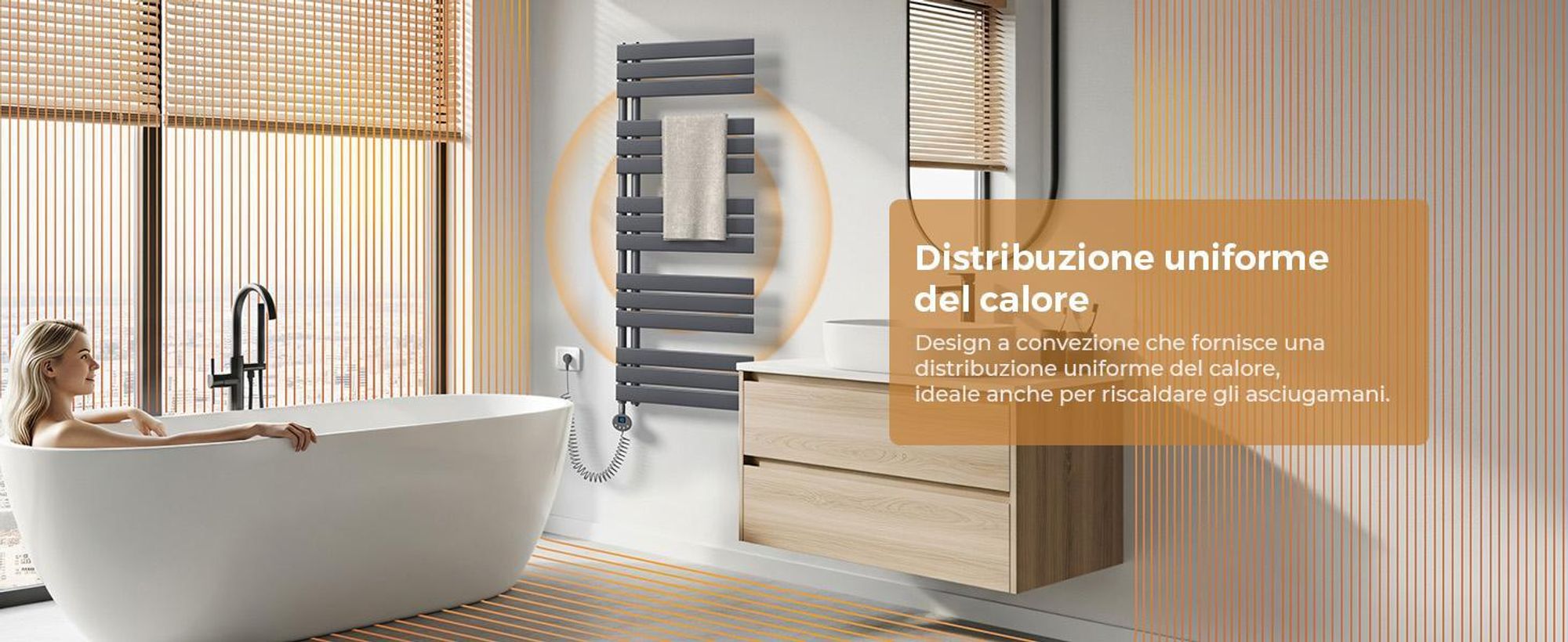 S'AFIELINA 159.9×50cm Scaldasalviette elettrico bagno WiFi, termoarredo con termostato, programmabile,LCD,1000W,asciugamani a basso consumo, Antracite