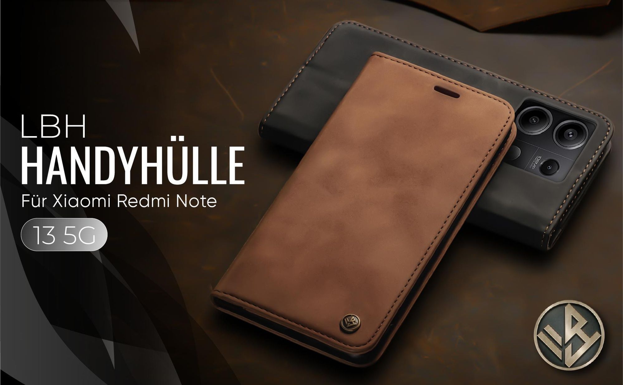 Hochwertige Klapphülle für Xiaomi Redmi Note 13 5G im klassischen Design