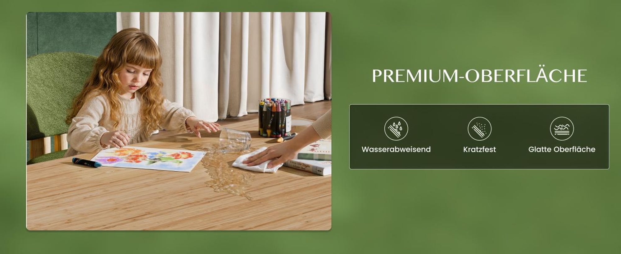 FLEXISPOT Höhenverstellbarer Schreibtisch 140x80cm, Bambus-Tischplatte, 2 starke Motoren, 120 kg Tragkraft, 4 Speicherplätze, Premium-Zubehör-Set Weiß