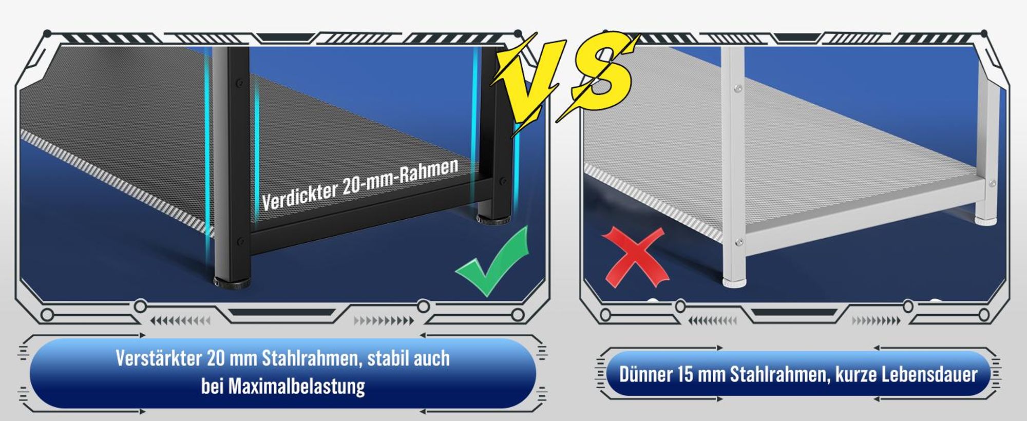 GTPLAYER Eckschreibtisch Schreibtisch Gaming Tisch mit Regal USB-Ladeanschluss und Steckdose (1 Tisch), 140cm Computertisch L Form, PC Tisch für Büro