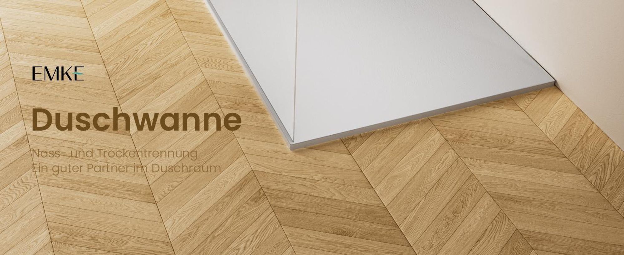 EMKE Duschwanne Flach Rechteckig 120x90cm Duschtasse mit Rutschfeste Struktur in Weißer Steinoptik