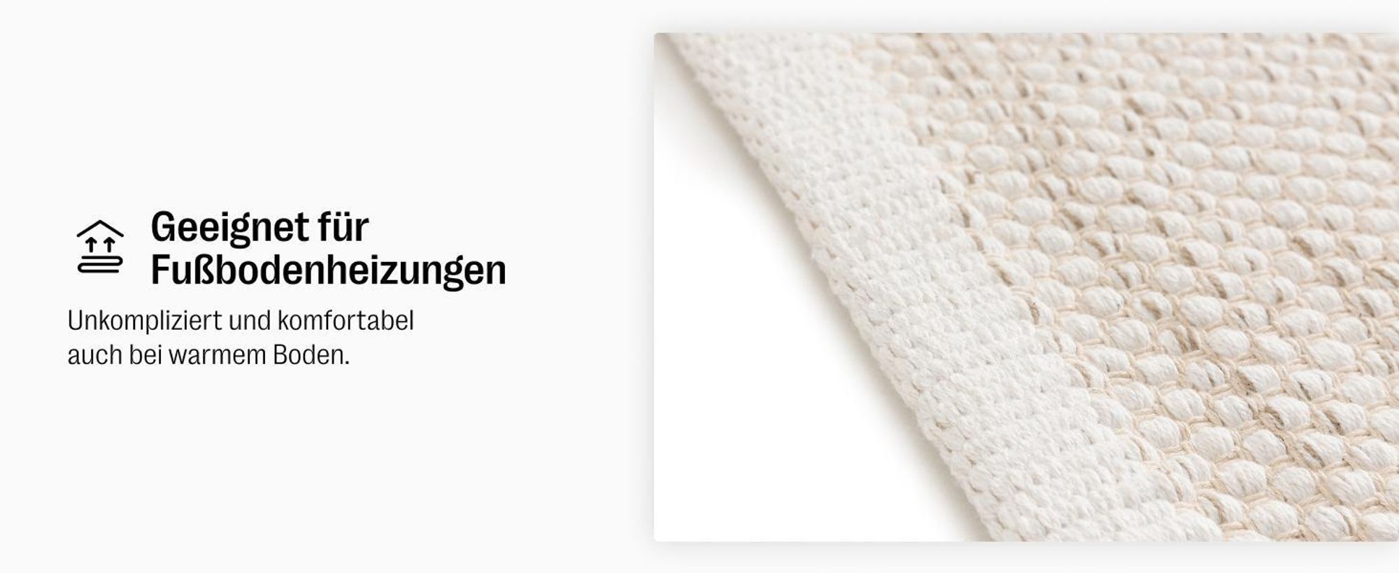 benuta Teppich Wohnzimmer Baumwollteppich Ron Creme 120x170 cm Wohnzimmerteppich Baumwolle Rechteckig