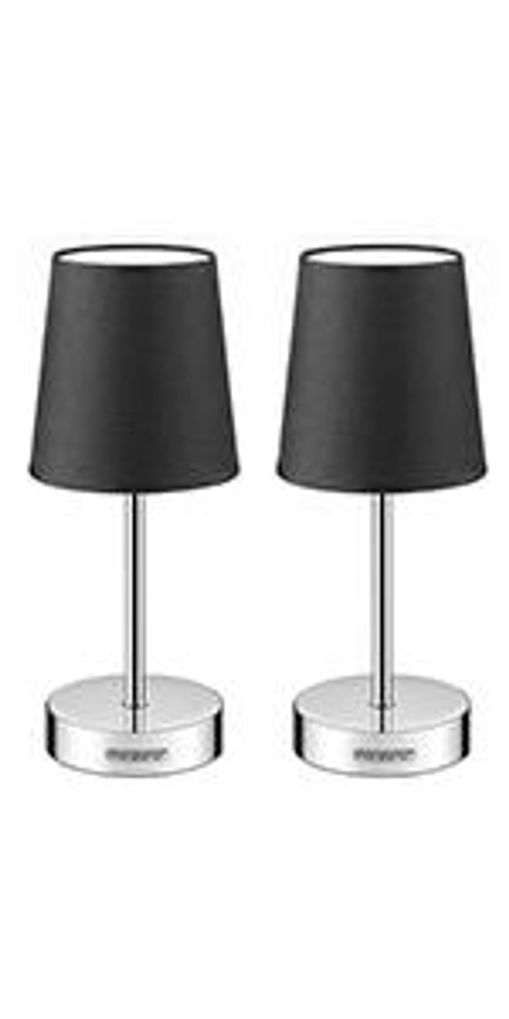 MONZANA® Nachttischlampe 2er Set Touch Dimmbar mit LED Leuchtmittel Stoffschirm Tischlampe Tischleuchte Wohnzimmer Schlafzimmer Licht Leselampe Grau