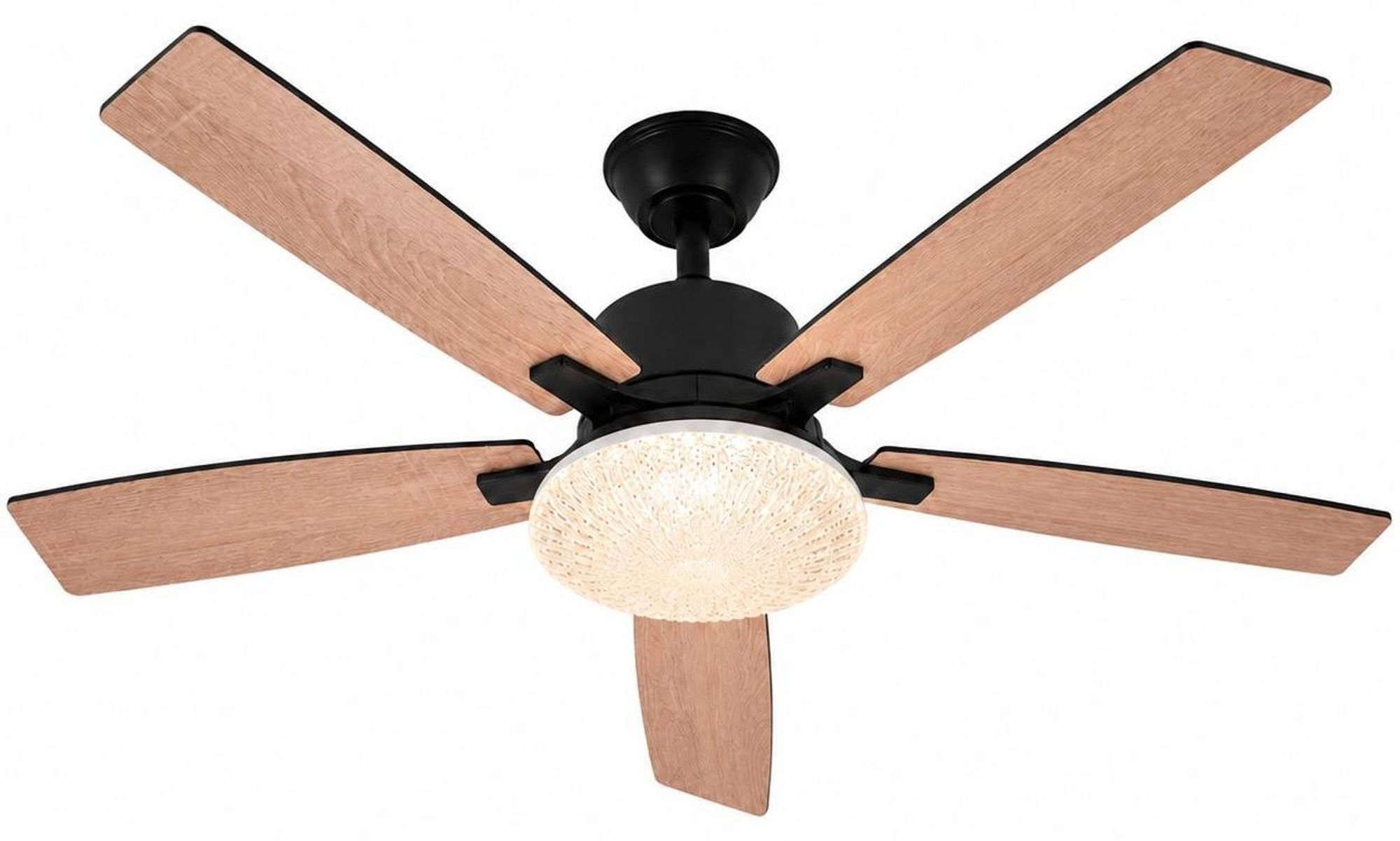 132 cm Deckenventilator mit Beleuchtung Holzoptik Ventilator Decke mit Licht Dimmbar 6 Stufen Leise Deckenlüfter Lüfter Lampe Wohnzimmer Schlafzimmer