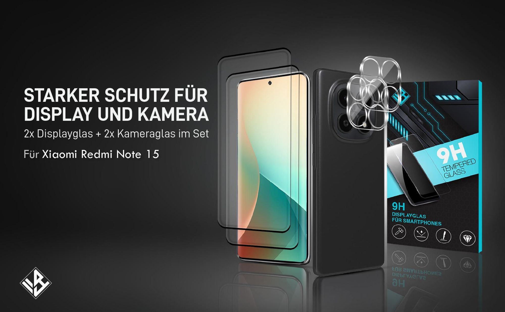 2er Set Kamera & Displayschutzglas für Xiaomi Redmi Note 15 in 9H Härte