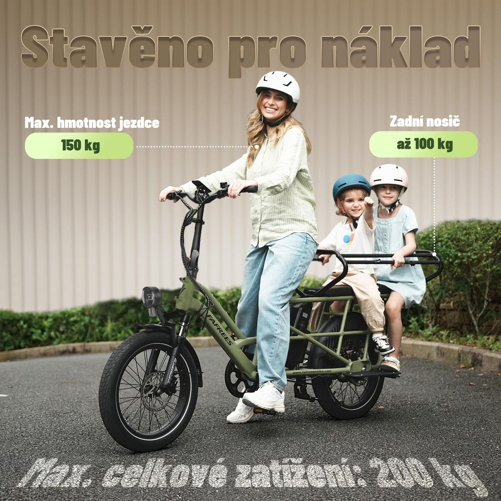 Dvojité detské sedlo FAFREES FF20 CUV pre e-bike 24AH, 0-12 rokov nosnosť 100kg rám antikorózna oceľ -čierna