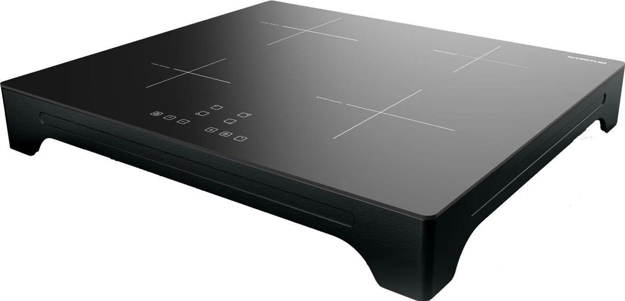 Inventum VKI6010ZWA, Noir, Plan de travail, Table de cuisson à induction par zones,