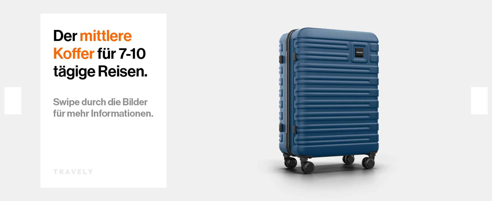 TRAVELY Premium Koffer Set: 77cm, 67cm & 55cm Handgepäck Koffer in einem Set, sehr robuste Reisekoffer mit sanften Rollen & TSA Schloss, Reisekoffer, Koffer & Trolleys