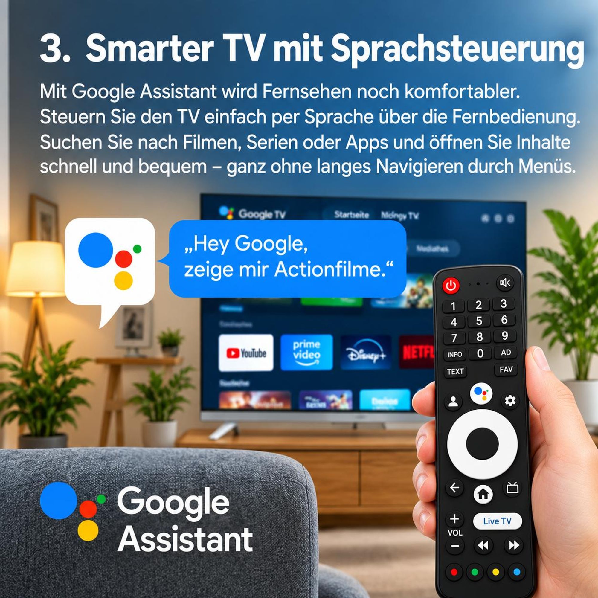 JTC-24 32 Zoll (80 cm) QLED Smart TV/Fernseher JTCSQ32H39330G, Google TV, Android OS, Play Store, Google Sprachsteuerung, Triple Tuner, Bluetooth