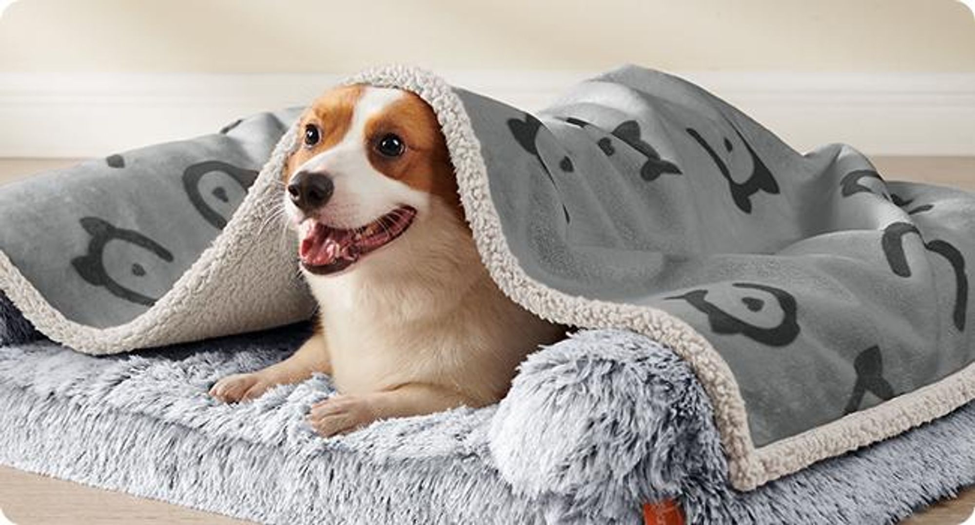 FEANDREA XL Wasserdichte Hundedecke, Sherpa TPU-Folie Flanell, wasserdicht für Haustier