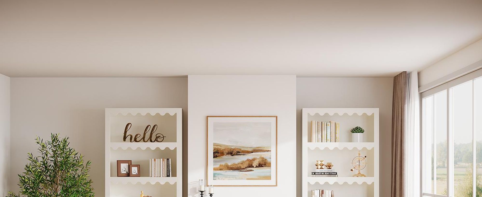 Tribesigns Bücherregal, 180 cm Standregal mit Muschelkanten, modernes Display-Regal als Stauraum-Organizer für Wohnzimmer, Homeoffice, Schlafzimmer