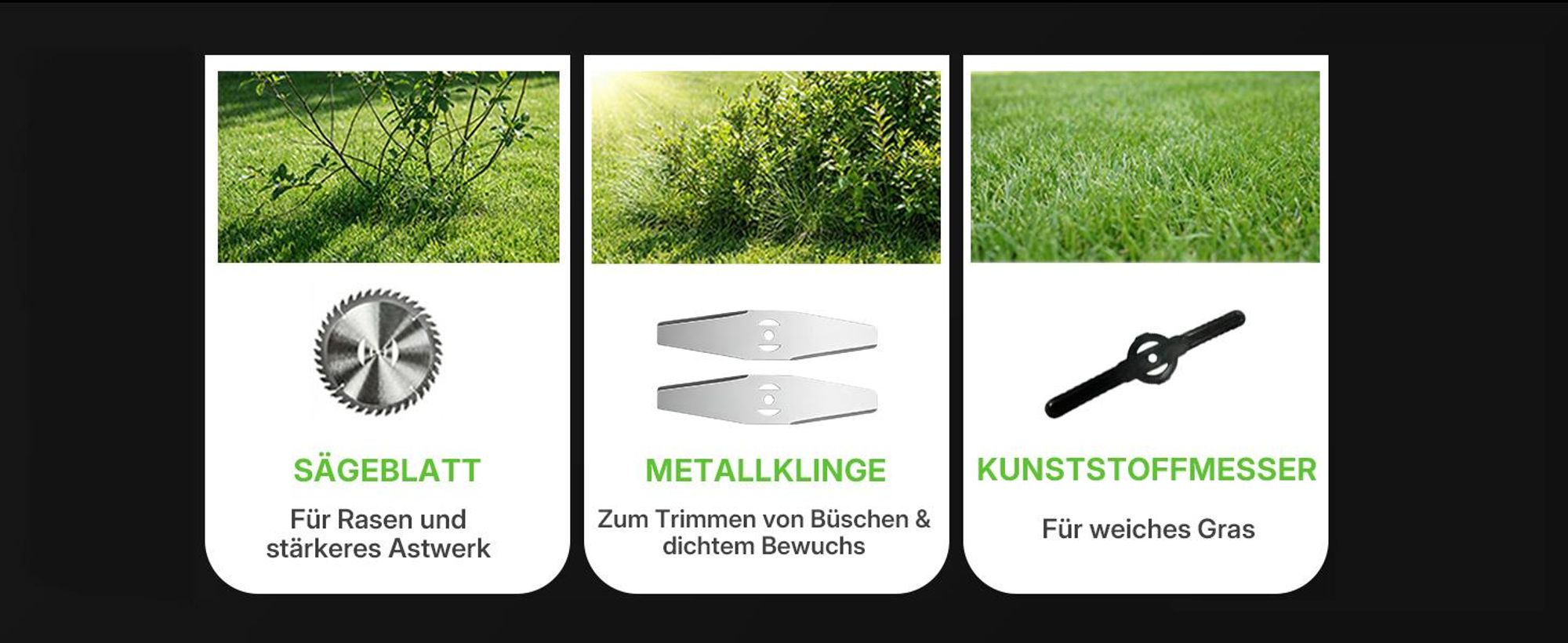 Akku-Trimmer, 500W Rasentrimmer, Elektro-Freischneider (22tlg.) Rasenkantenschneider Freischneider 8 in 1 mit Akku