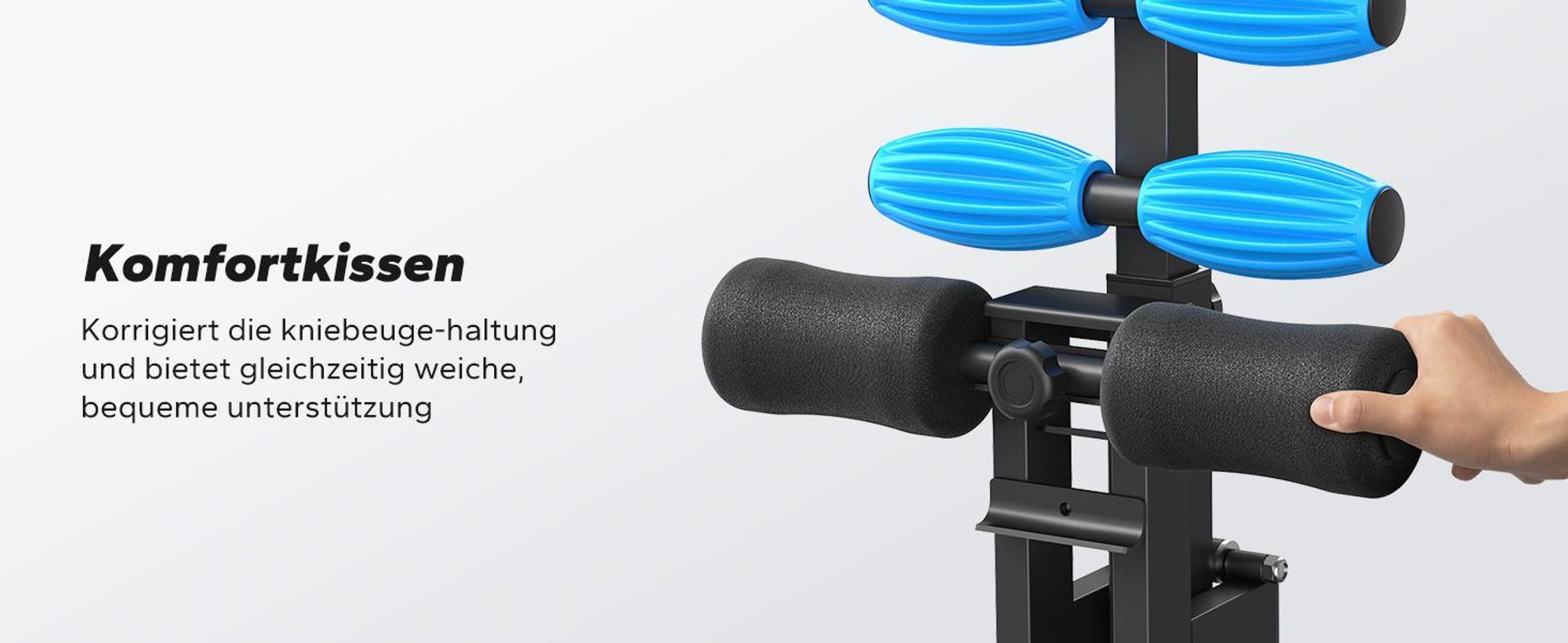 Sissy Squat Kniebeugentrainer, Beintrainer verstellbar bis 136 kg, Bauch-Gesäß-Trainer, Heimfitness, Ganzkörpertraining für zuhause