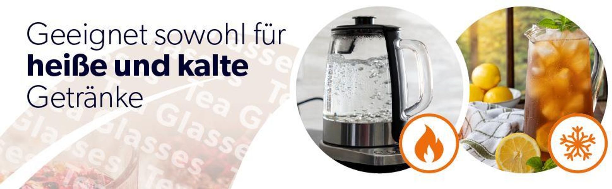 KADAX Teegläser mit Griff "Serle", Saftgläser, spülmaschinenfest, 230ml, 6er Set