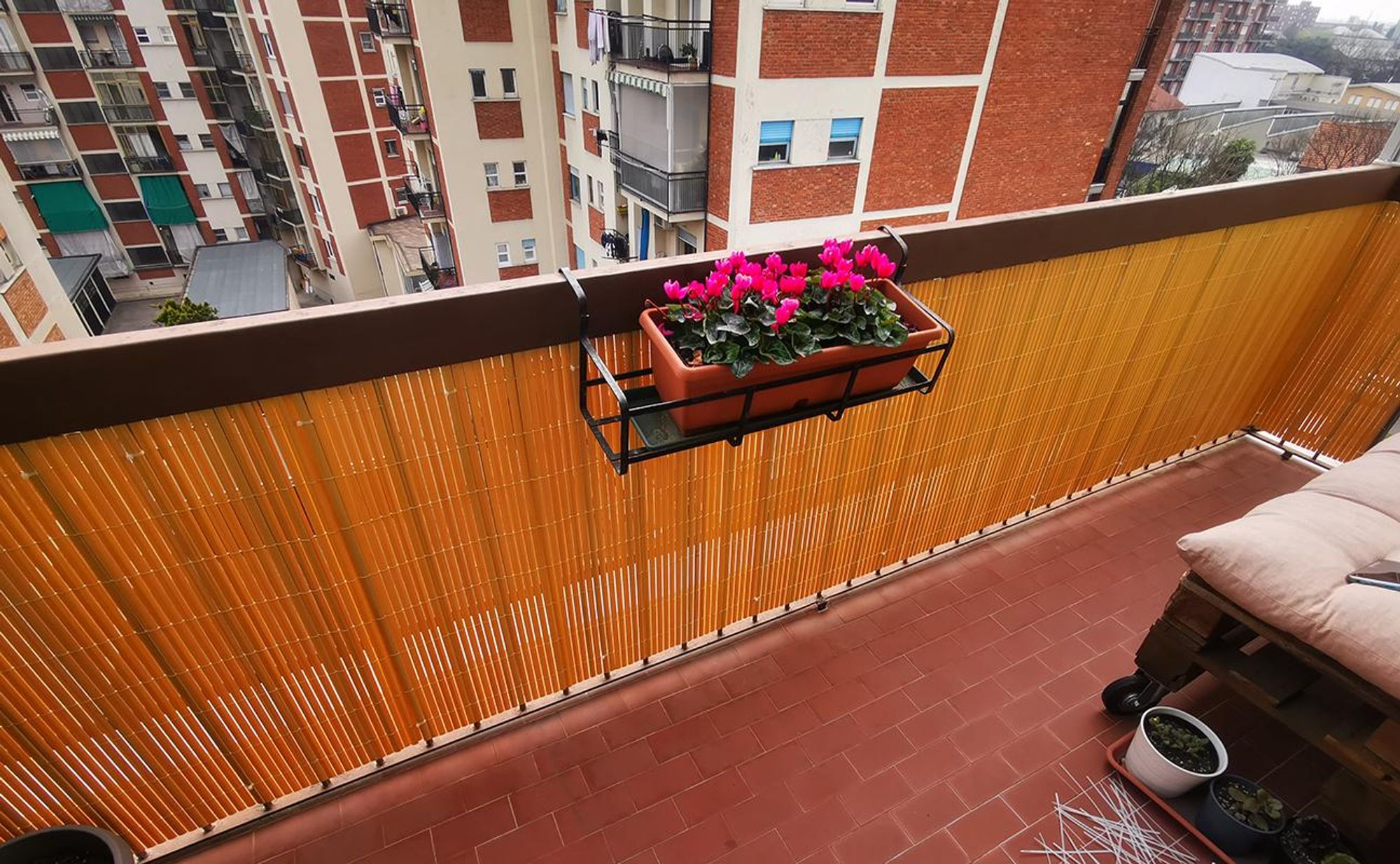 Sekey PVC Sichtschutzmatte 100x300 cm Doppelte Verstärkung Innen, Balkon Sichtschutz Garten, Bambus
