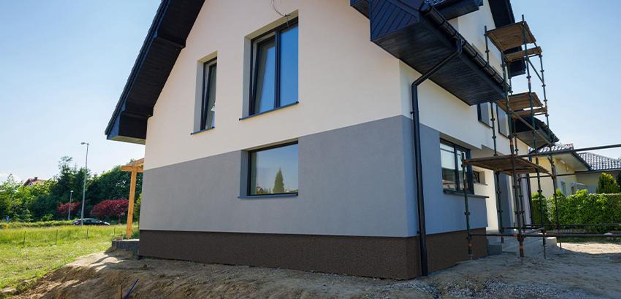 Isolbau - Buntsteinputz für Außen und Innen (Anthrazit) 10 kg - BP100 Mosaikputz Dekorationsputz