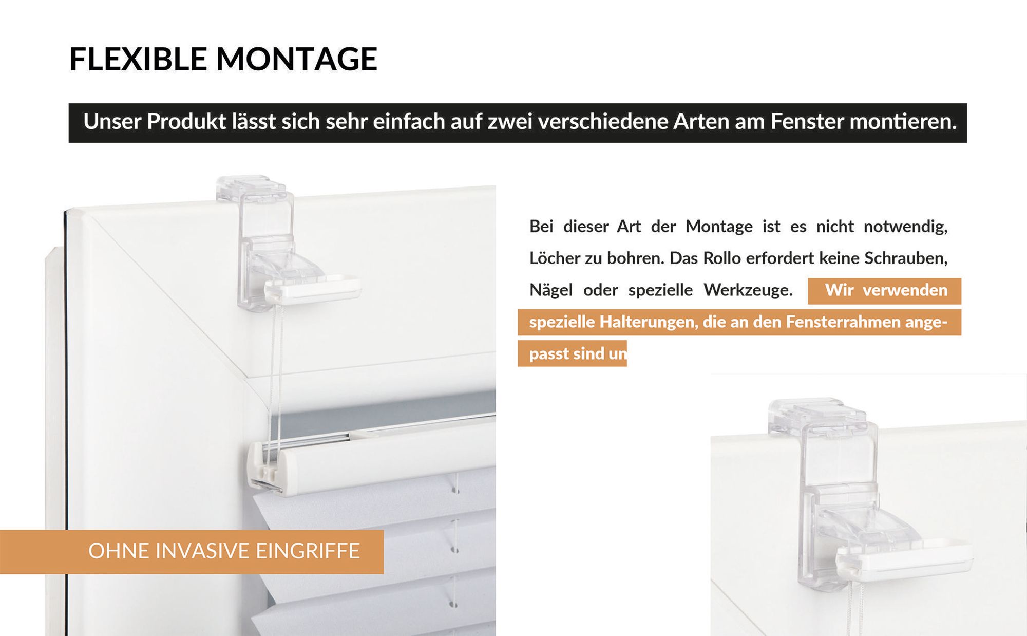 Plissee, Ohne Bohren, Klemmfix, Verdunkelnd, Thermo, Sichtschutz, MARDOM