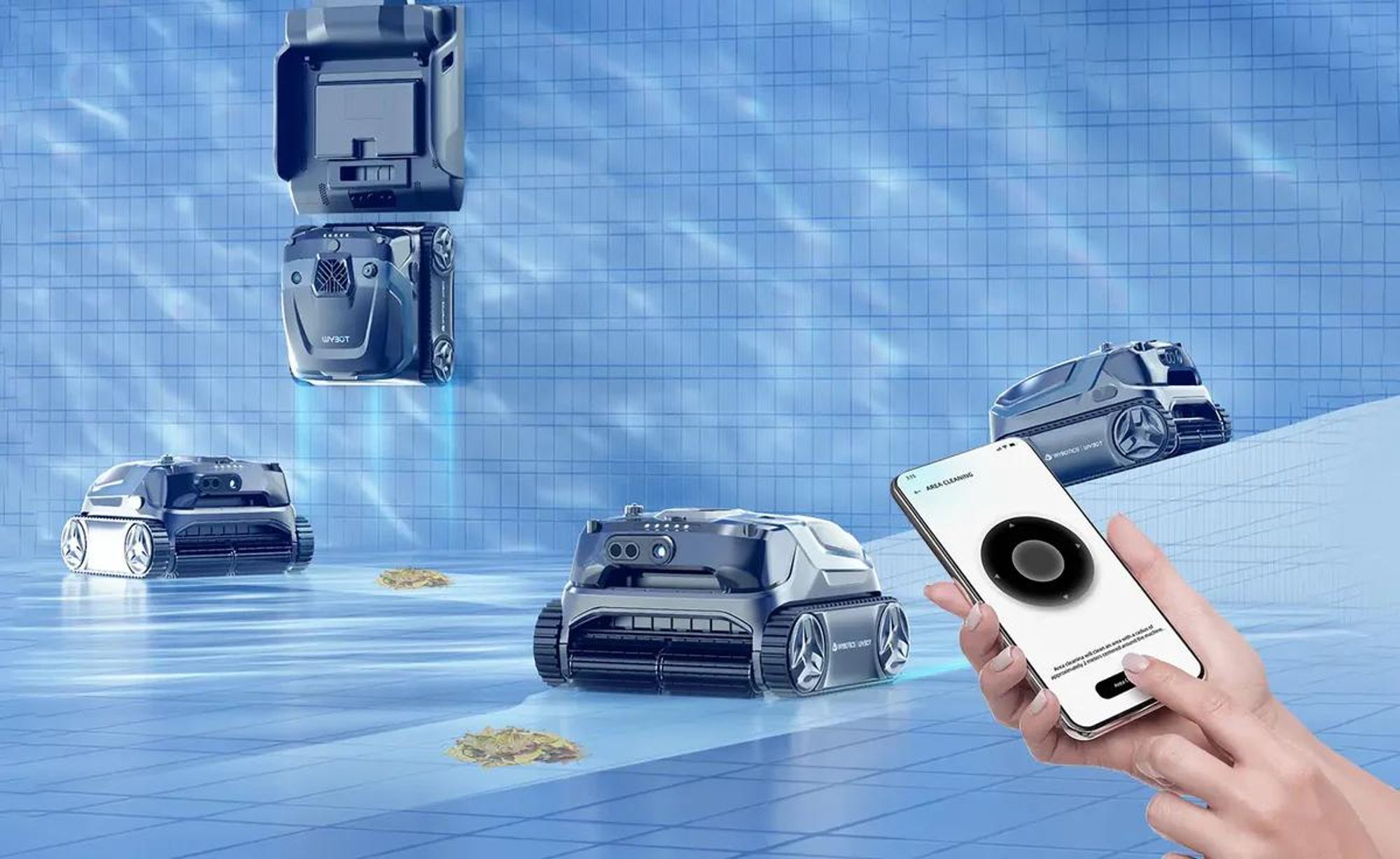 WYBOT S3 Poolroboter: 3D-Kartierung, KI-Vision, Solar/DC, 10L Self-Emptying, App-Steuerung