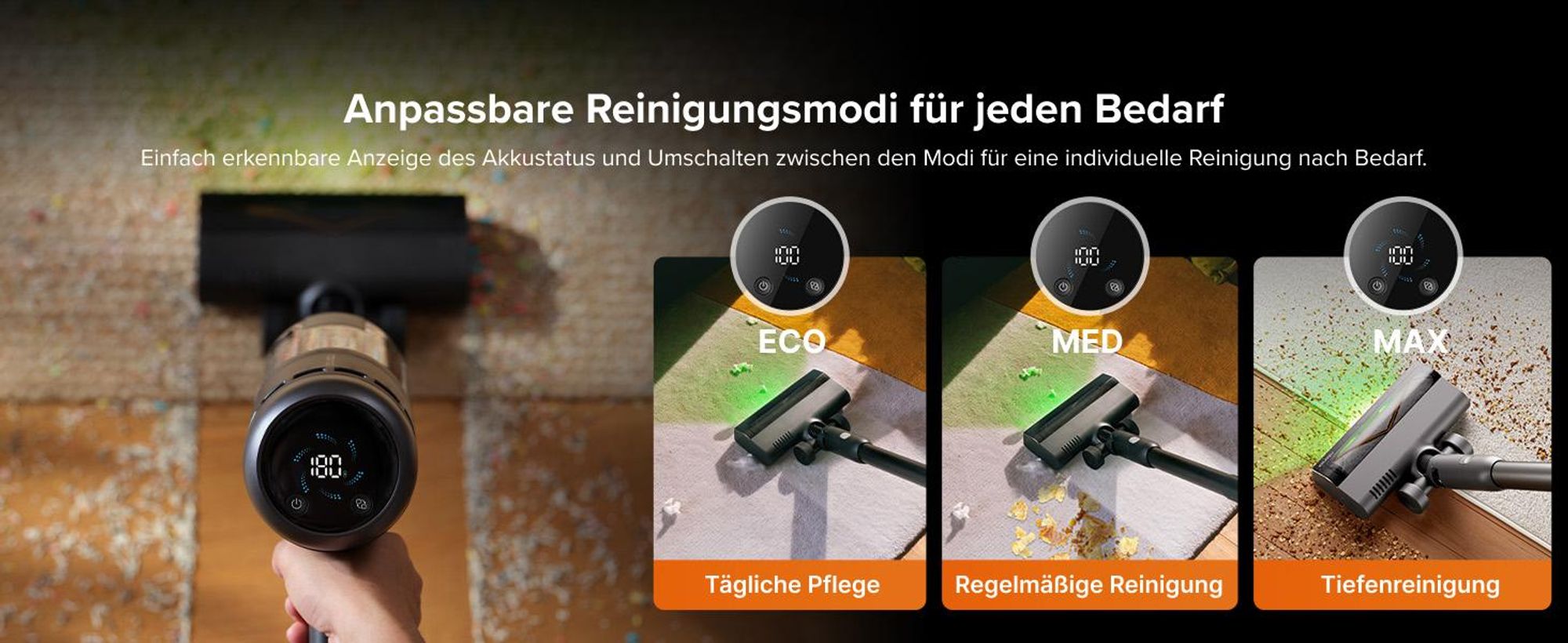 Roborock H60 Hub Ultra Akku Staubsauger mit Absaugstation, 210AW kraftvolle Saugleistung, 90 Min. maximale Laufzeit, Staubsauger kabellos