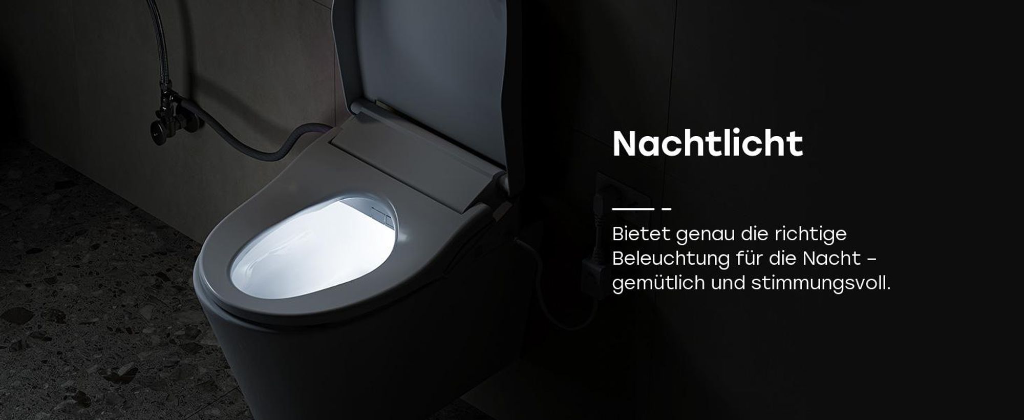 Intelligenter Smart Toilettensitz WC Bidet mit Mehrere Duschmodi, Dusch WC Sitz, Beheizter Toilettensitz, Geruchsneutralisation, Warmlufttrocknung