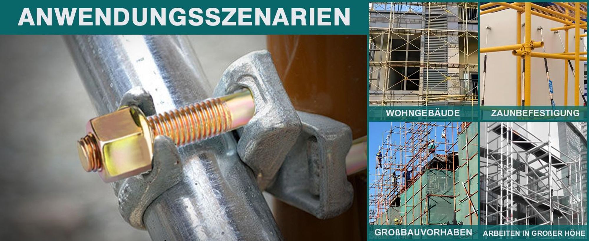 2 Stück Gerüstklemme 48-60 mm Feuerverzinkt S235JR Stahllegierung, 360° Drehbare Gerüstkupplung, Rostfrei, Stabile, Drehkupplung Gerüst, Stahlkupplung