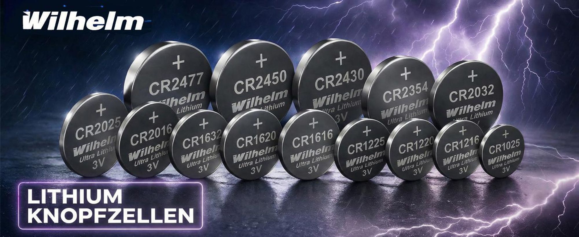 10 x Wilhelm AG 13 /147/LR44/SR44W/357/LR1154/V13GA Qualitätsbatterien 1,5 V Alkaline