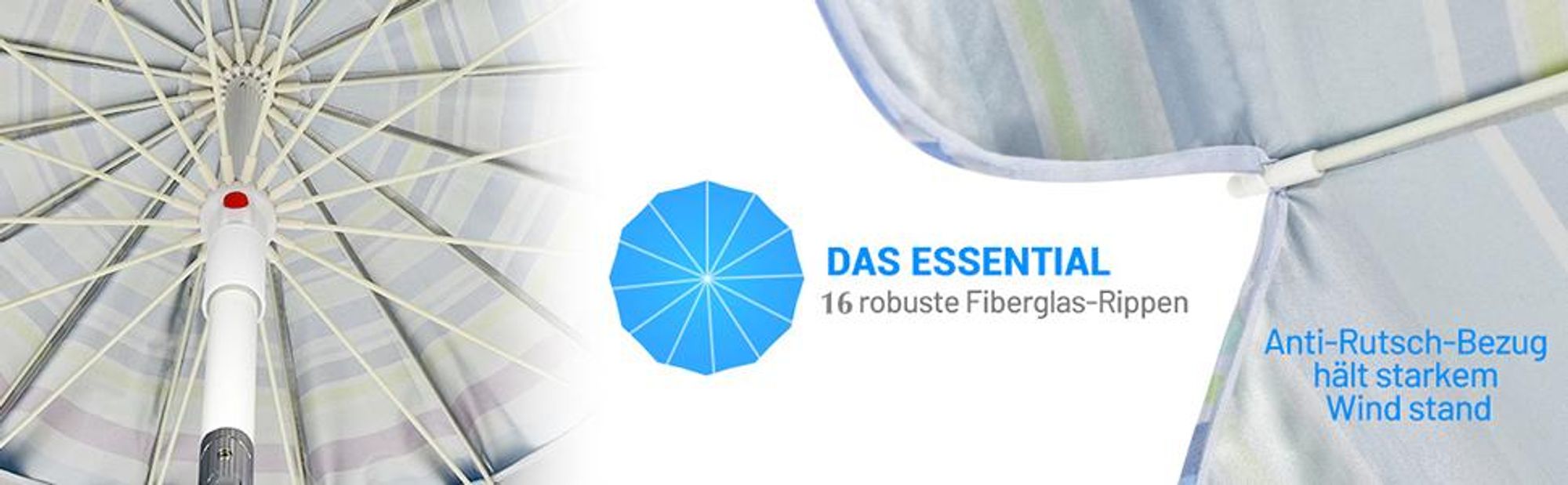 COSTWAY Sonnenschirm Strandschirm Marktschirm Gartenschirm neigbar Terrassenschirm mit Verankerung für Garten, Strand, Outdoor