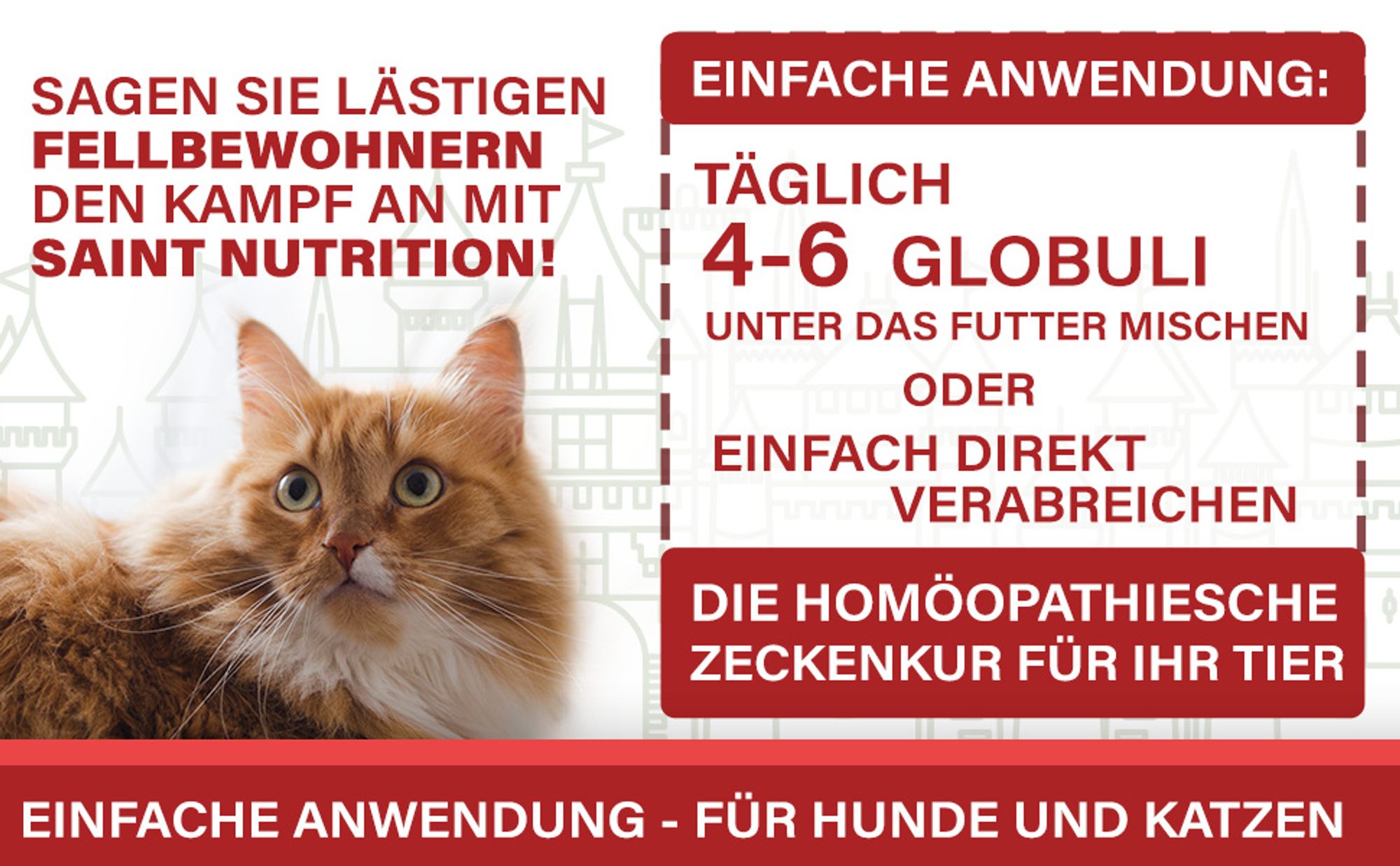 Saint Nutrition® Zecken Plus Kügelchen - zum Schutz vor Zeckenbefall – für Hunde und Katzen – Zeckenschutz Hund – keine Zecken – Zecken - Zecken Hund