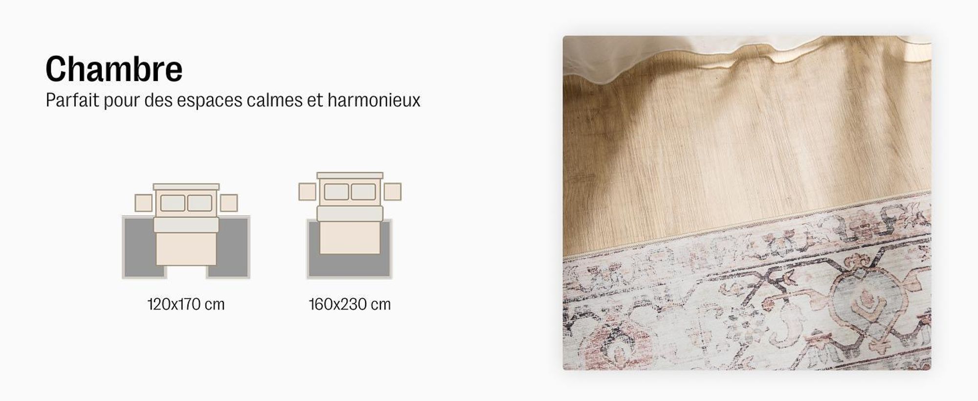 benuta tapis vintage lavable George Multicolore/Beige 240x340 cm tapis de salon chambre doux oriental rectangulaire