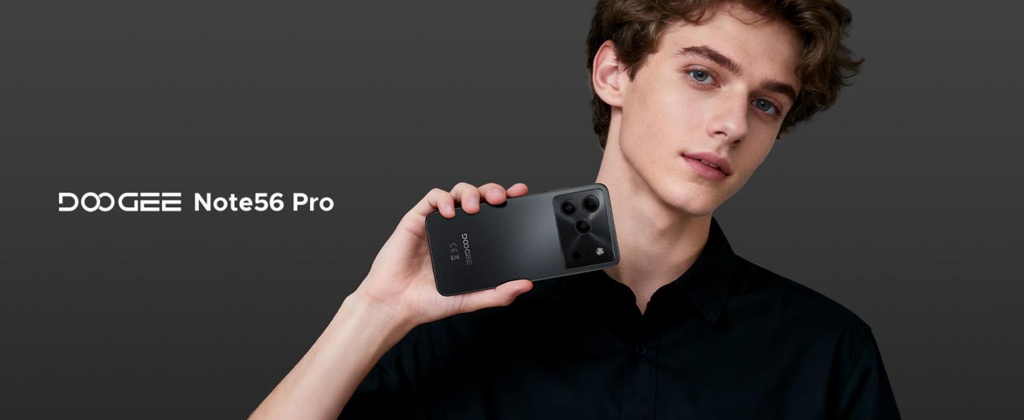 Smartfon DOOGEE Note56 Pro, Android 16, ekran 6,56" 90Hz, bateria 6150mAh, 32GB RAM + 128GB pamięci wewnętrznej, 4G, Dual SIM, 13MP, NFC, czytnik linii papilarnych, rozpoznawanie twarzy
