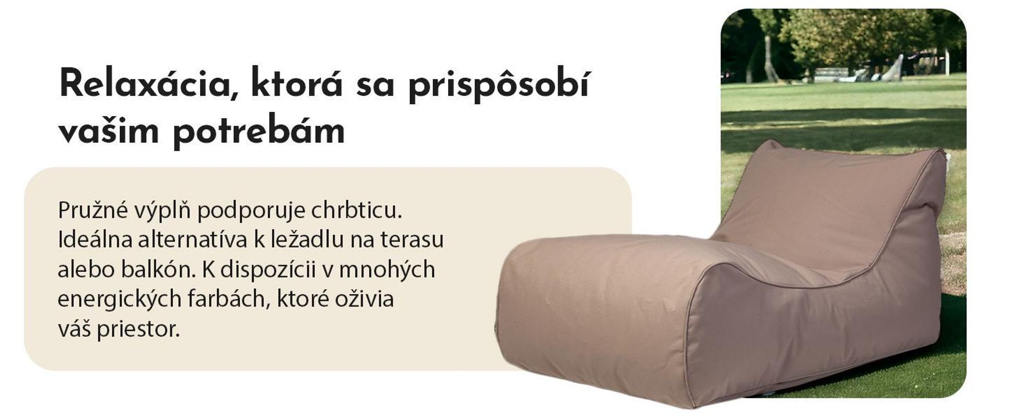 Ecopuf Master, taburetka kreslo Bean Bag Outdoor, chaise longue, Olive M13, XL