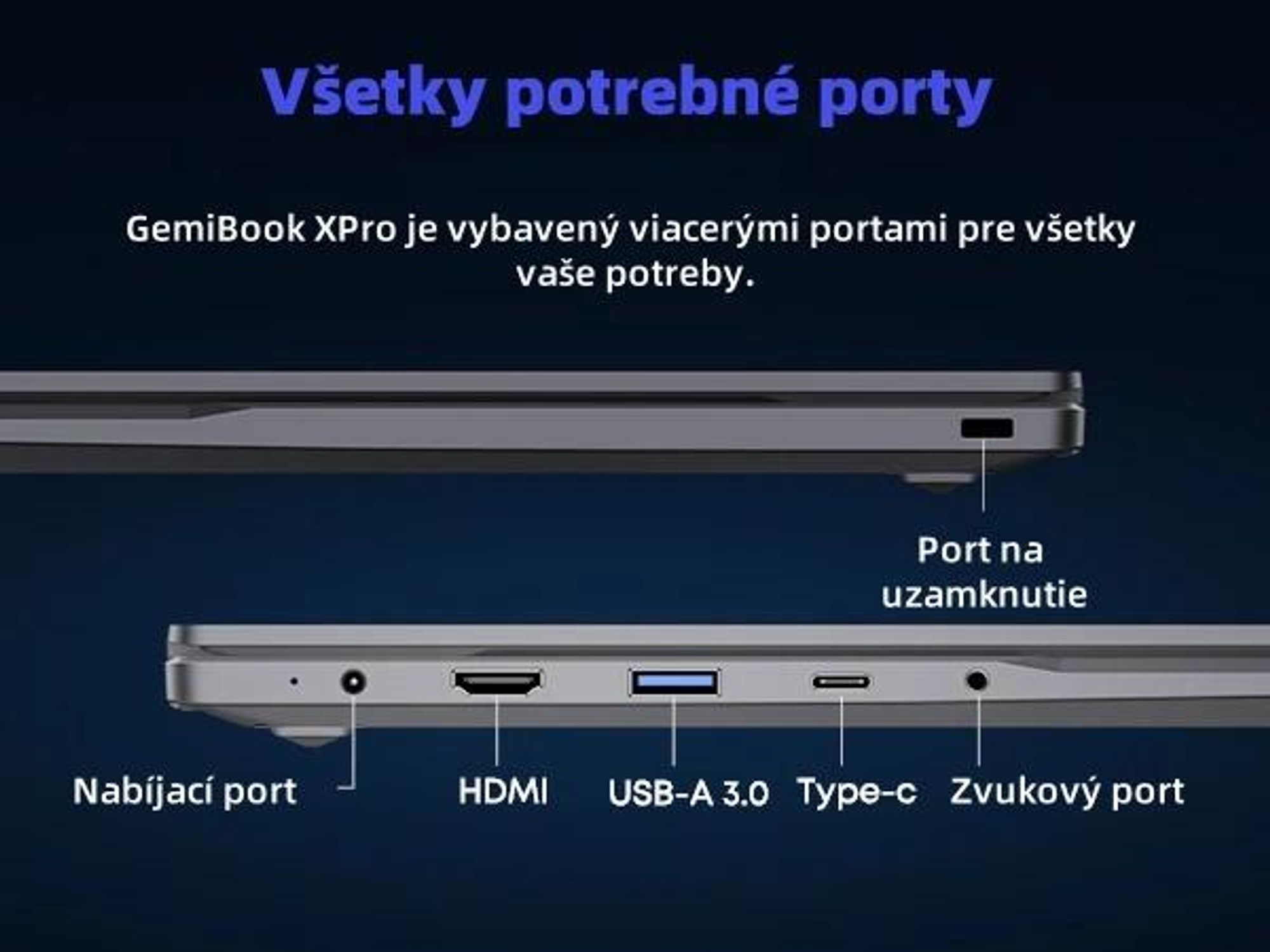Notebook CHUWI GemiBook XPro - Procesorom Intel N100 Displej 14.1" Windows 11 8+256GB Batéria 5000mAh - Sivá