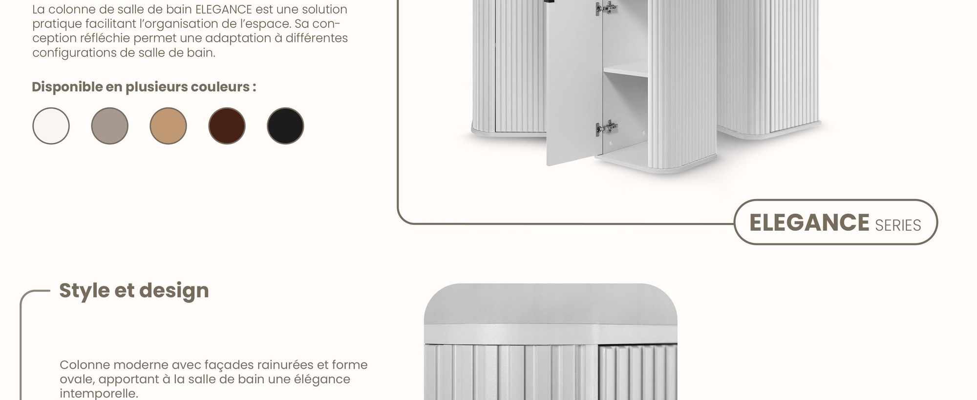 Armoire haute - 139 cm - Blanc armoire haute, commode