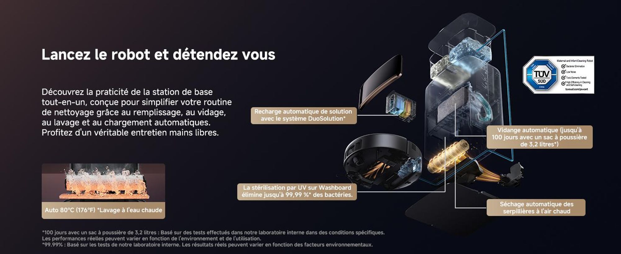 MOVA Z60 Ultra Roller Complete – Robot aspirateur 28 000 Pa avec HydroForce™, DuoSolution™, StepMaster™ 2.0, LiftPro™ et AutoShield™