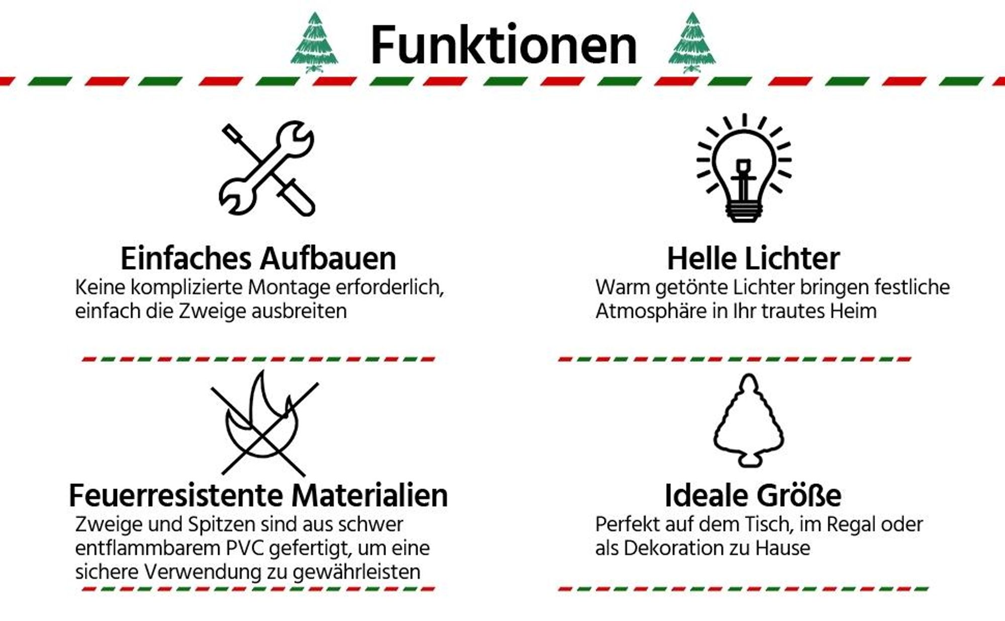 Yaheetech 90cm Mini Künstlicher Weihnachtsbaum mit 50 Warmweiß LED Beleuchtung & 60 Roten Beeren Kleiner Christbaum Tisch Tannenbaum für Weihnachtsdeko, Grün