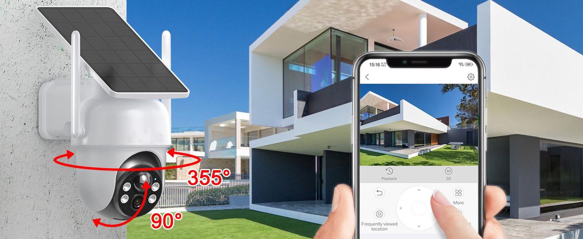 4MP Überwachungskamera Aussen Solar Akku 4er Set mit HomeBase 360° Schwenk mit 2K Farb-Nachtsicht 365Tage mit 32GB &64GB Lokalspeicher Kabellos Kamera