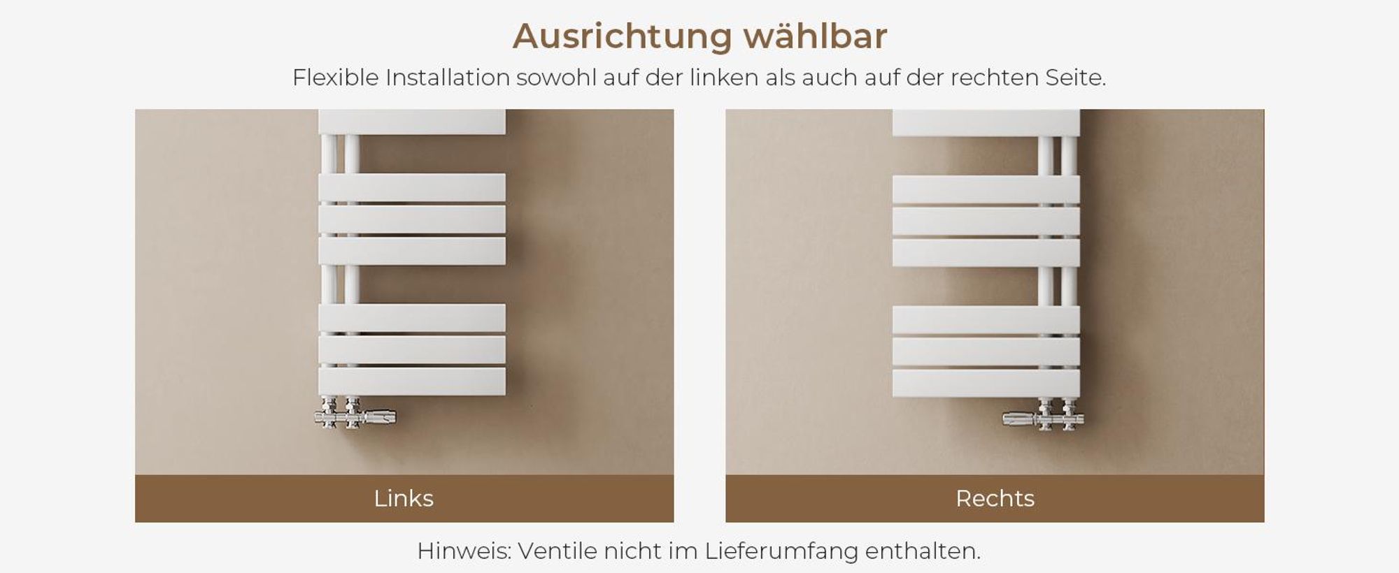 S'AFIELINA  762x400mm Design Badheizkörper Handtuchheizkörper Weiß Flach Paneel Seitenanschlusss Heizkörper für Bad Handtuchtrockner 342 Watt
