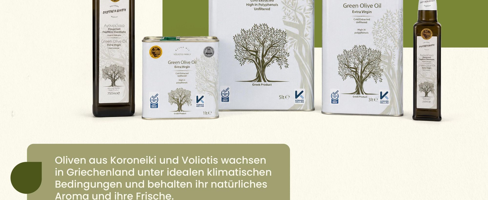 Voliotis, greekbox, Olivenöl, ev green, Natives Olivenöl Extra