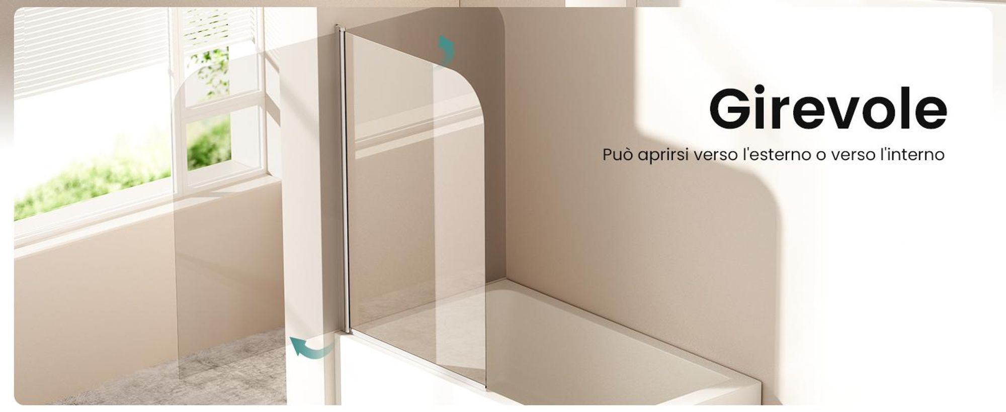 EMKE 90x140cm Parete divisoria per vasca da bagno Schermo pieghevole Cabina doccia Attacco per vasca da bagno Rivestimento NANO easy-clean