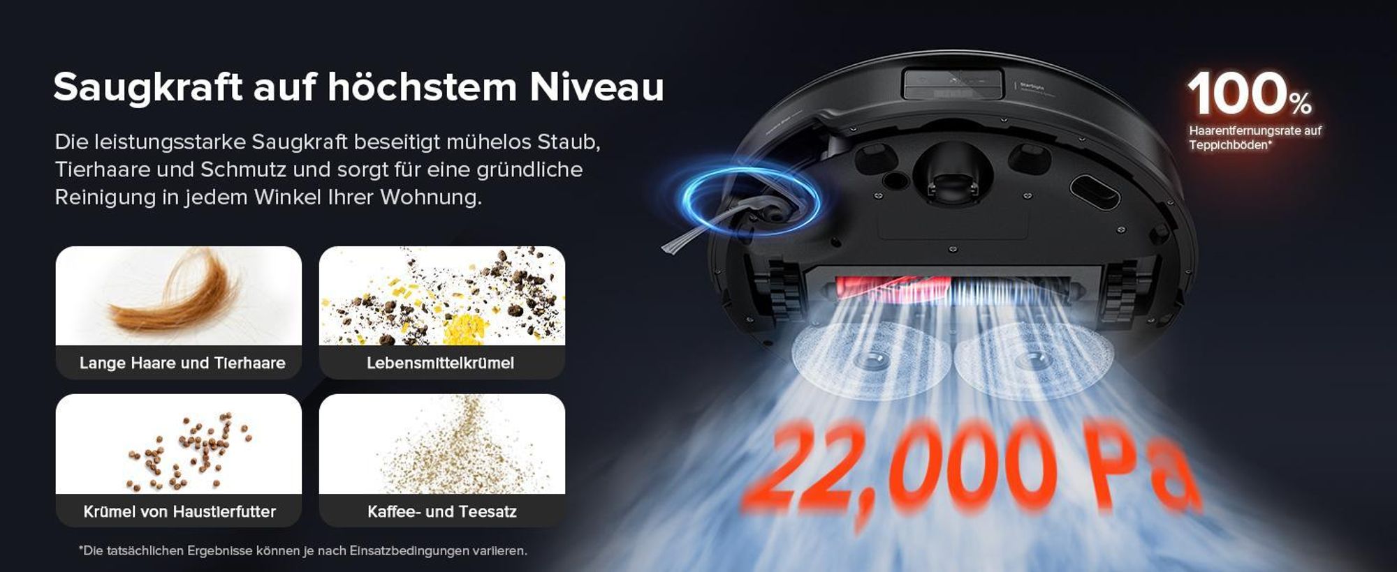 Roborock Saros 10R Set Staubsauger Roboter mit Wischfunktion, 22,000 Pa, Automatische Mop-Entfernung, 7,98cm Ultra-Slim Design, StarSight System 2.0