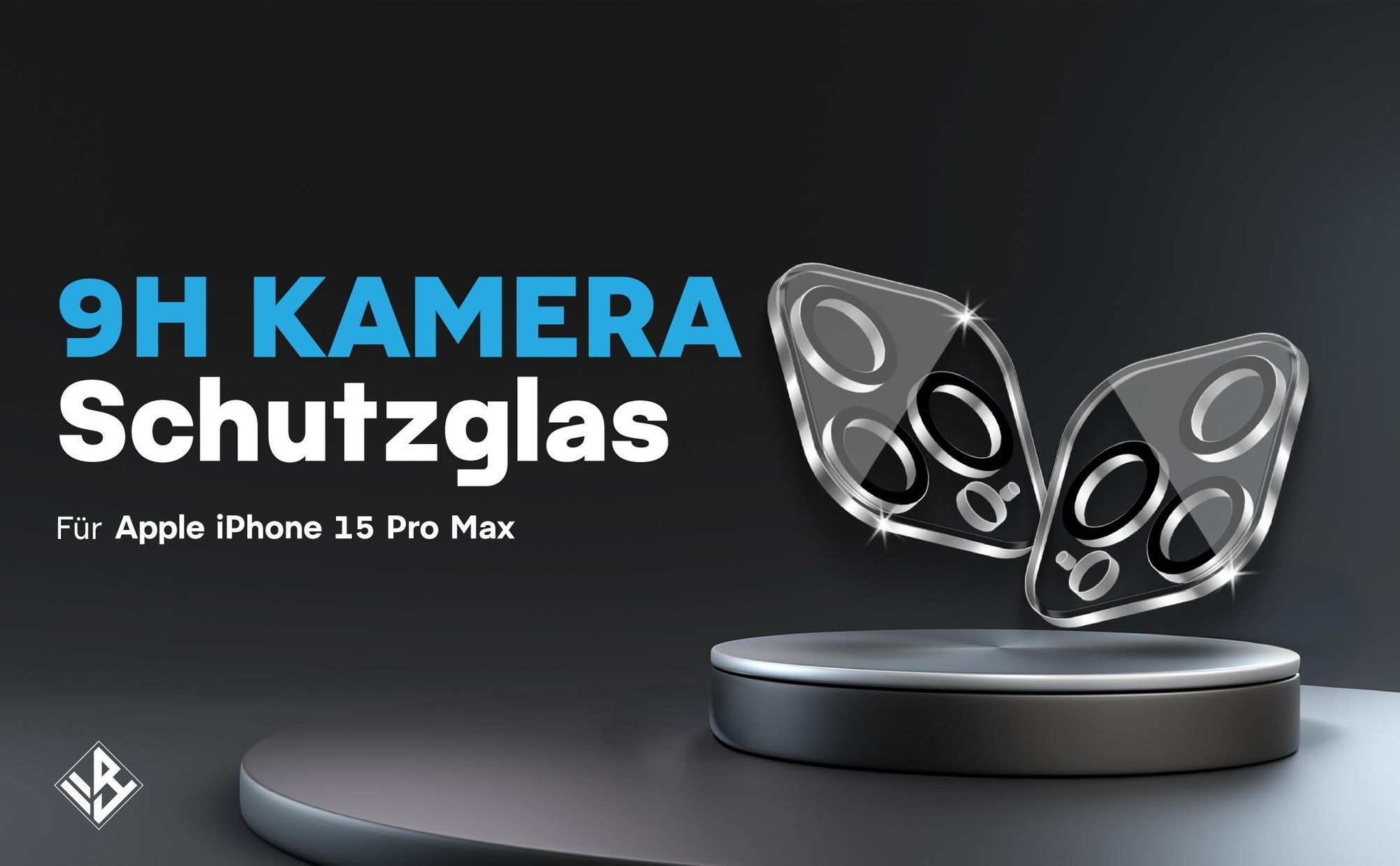 2er Set Kameraschutzglas für Apple iPhone 15 Pro Max in 9H Härte