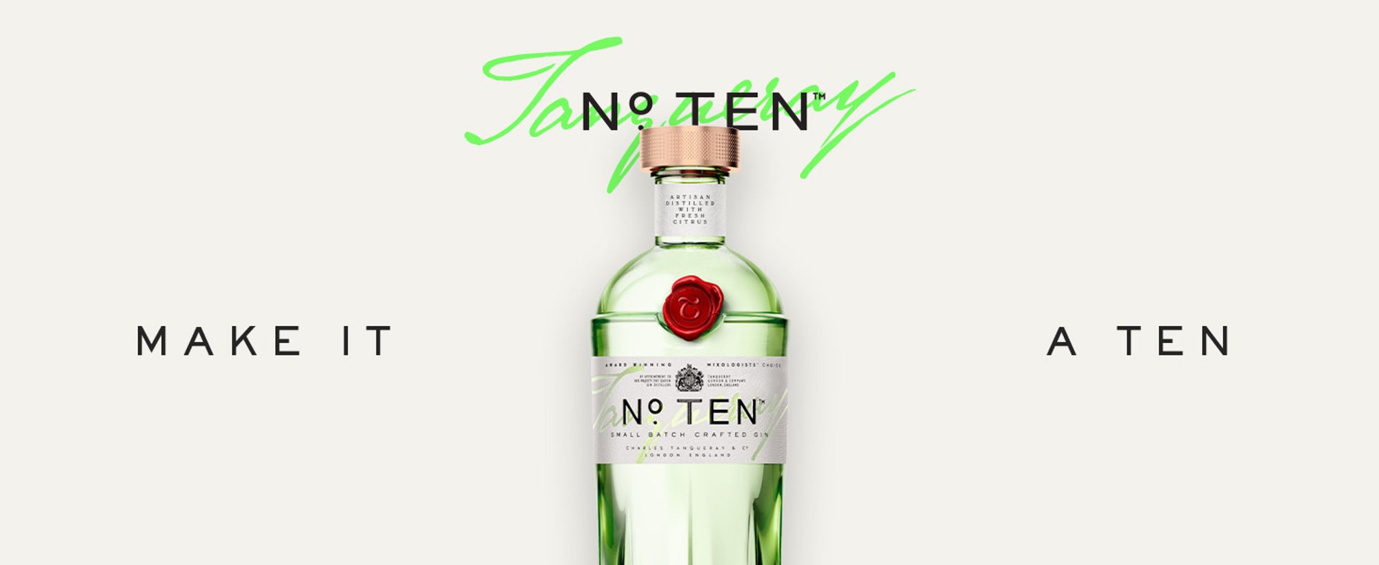 Tanqueray No. 10 Gin, Spirituose für Gin & Tonic, 47,3% Vol, 700ml Einzelflasche