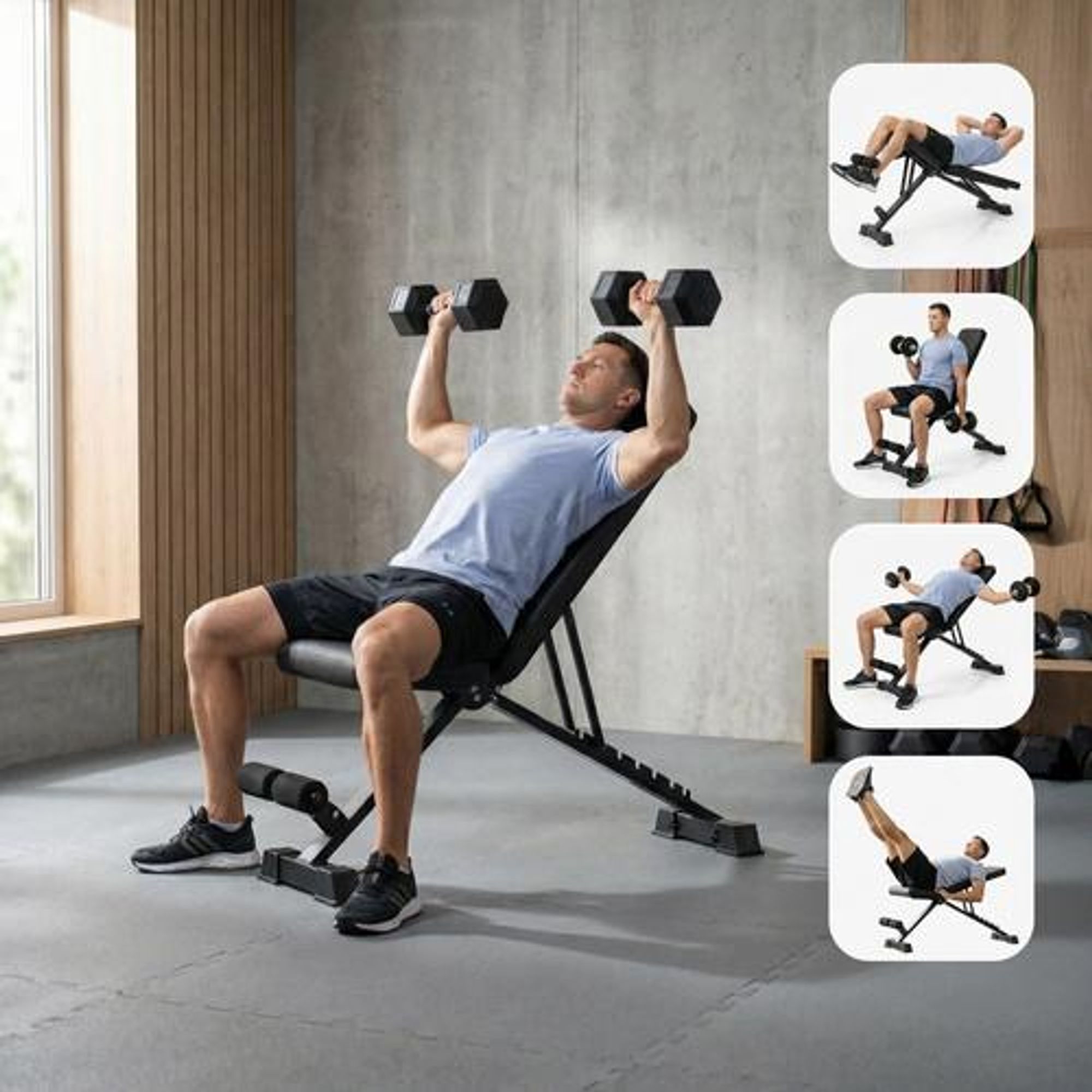 Trainingsbank Meteor klappbar, verstellbar, bis 150 kg - Detailansicht 2