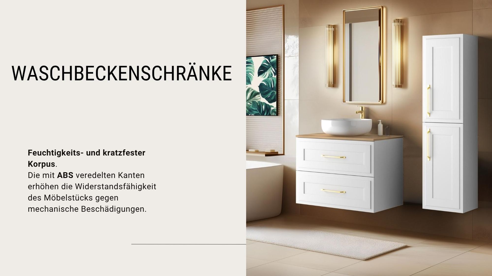 Rodan, Hochschrank, Badschränke, Badezimmerschränk, Badezimmermöbel
