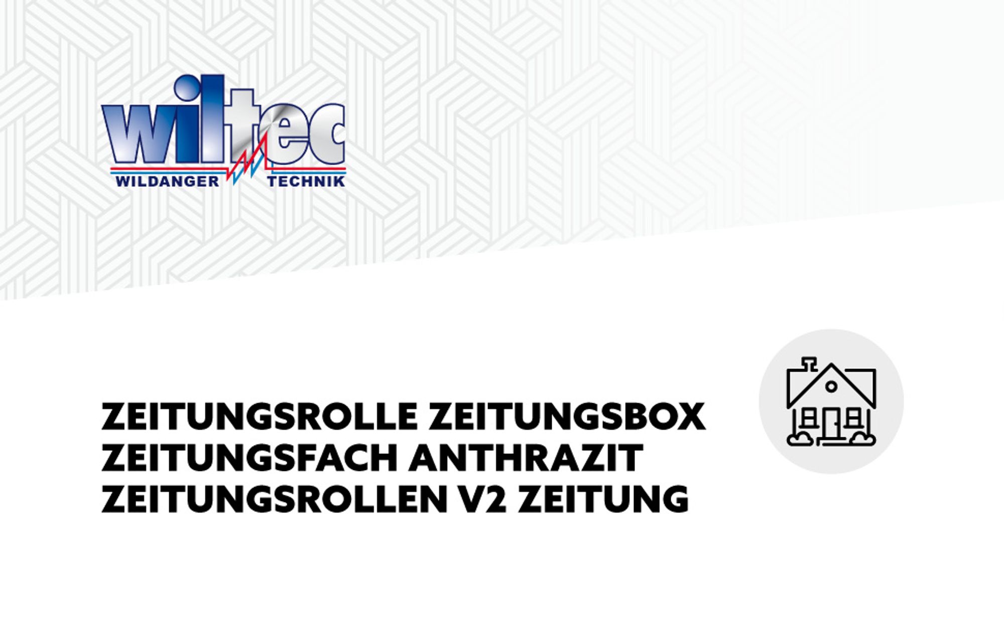 Wiltec Zeitungsfach V2 Anthrazit 320 x 80 x 140 mm, Zeitungsrolle zur Wandmontage, Zeitungsbox aus pulverbeschichtetem Stahl