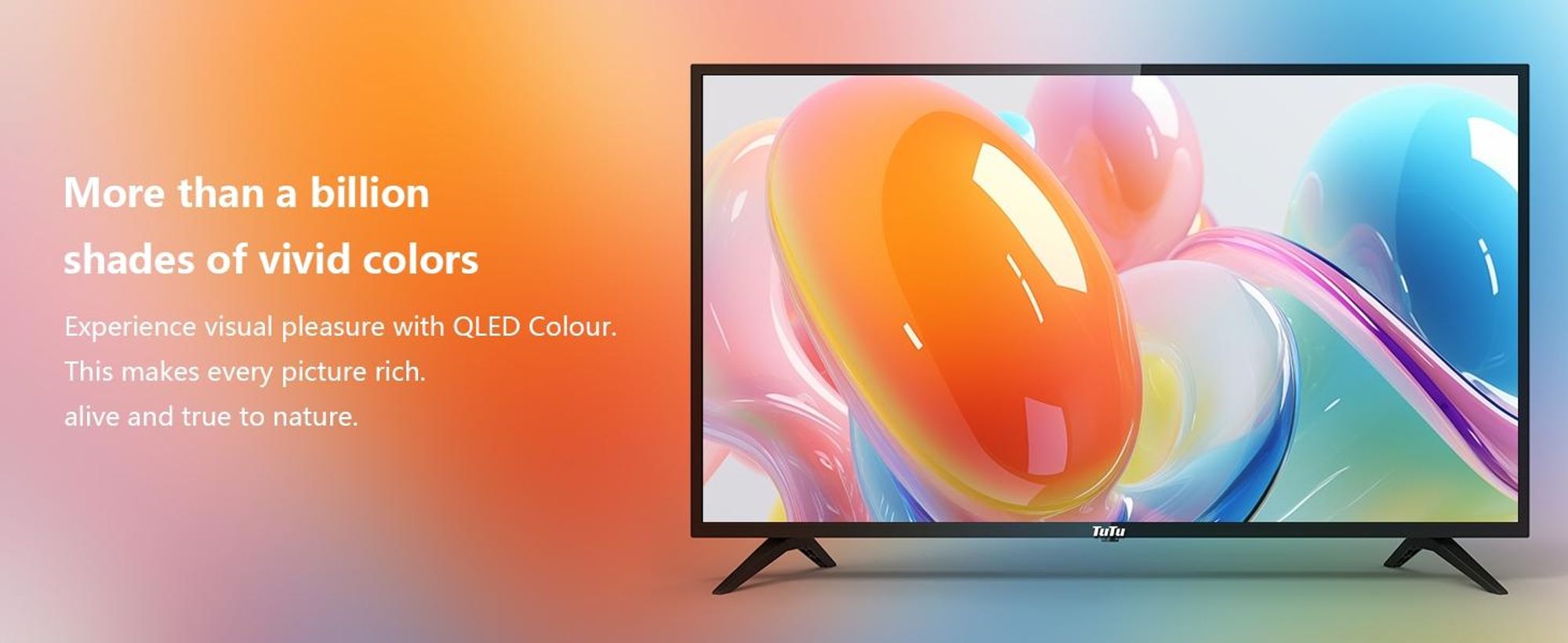 TUG42FD1 TuTu Android Smart TV - LED Full HD - 42 Zoll/108 cm - Sprachsteuerung & Streaming-Apps - HDMI x3, USB x2, CI+ - Tripple Tuner DVB-T/T2/S/S2/C - Randlos Design - Montiert in Eindhoven, Niederlande - TUG42FD1