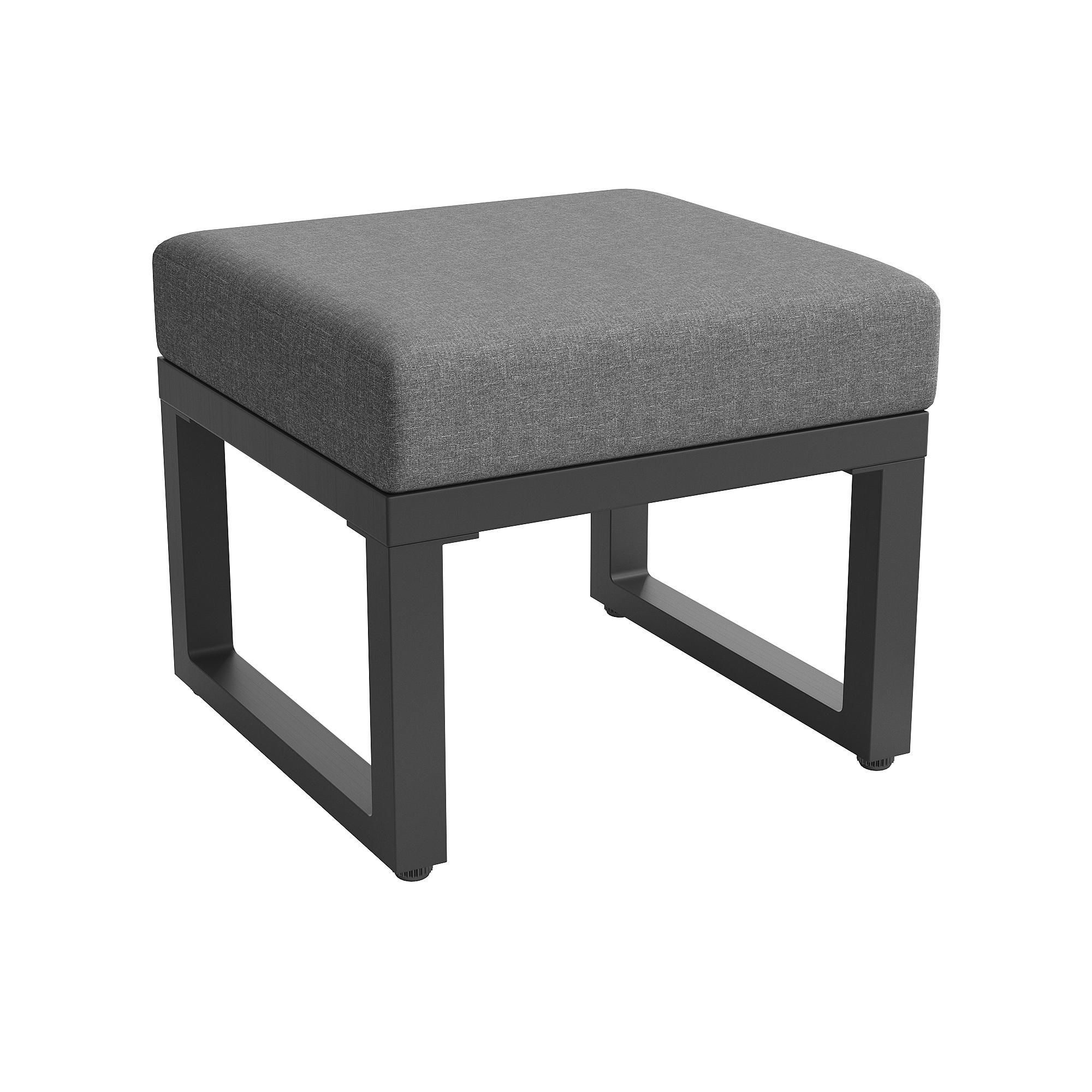 Flieks Gartenlounge-Set 7-tlg für 6-8 Personen, Gartenmöbelset mit Glastisch, Balkonmöbelset aus Eisengestell mit Abnehmbaren Kissen, Garnitur Grau