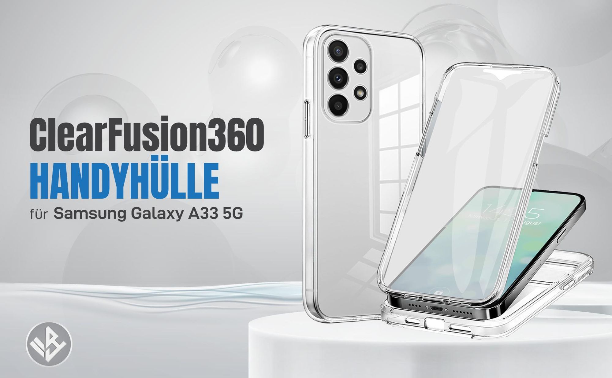 Transparente 360 Grad Hülle für Samsung Galaxy A33 5G mit Kameraschutz